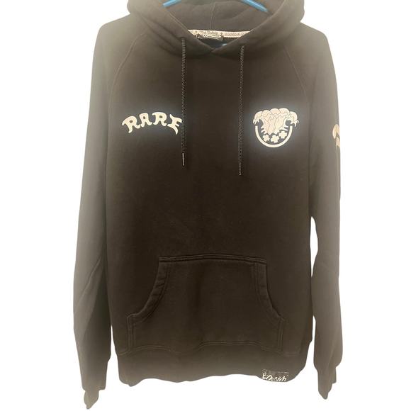 Pink Dolphin Pullover Graphic Hoodie Sz M Grunge Emo Skater Streetwear RARE Y2K - Picture 1 of 6